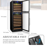 Lanbo 152 Bottle Dual Door Wine Cooler