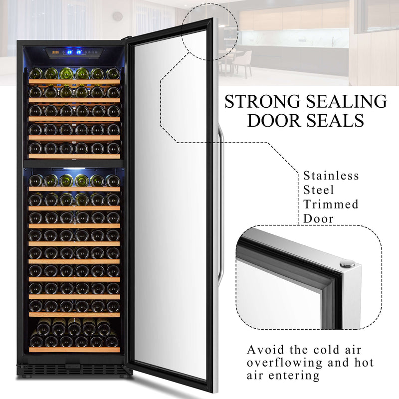 Lanbo 154 Bottle Dual Zone Wine Cooler