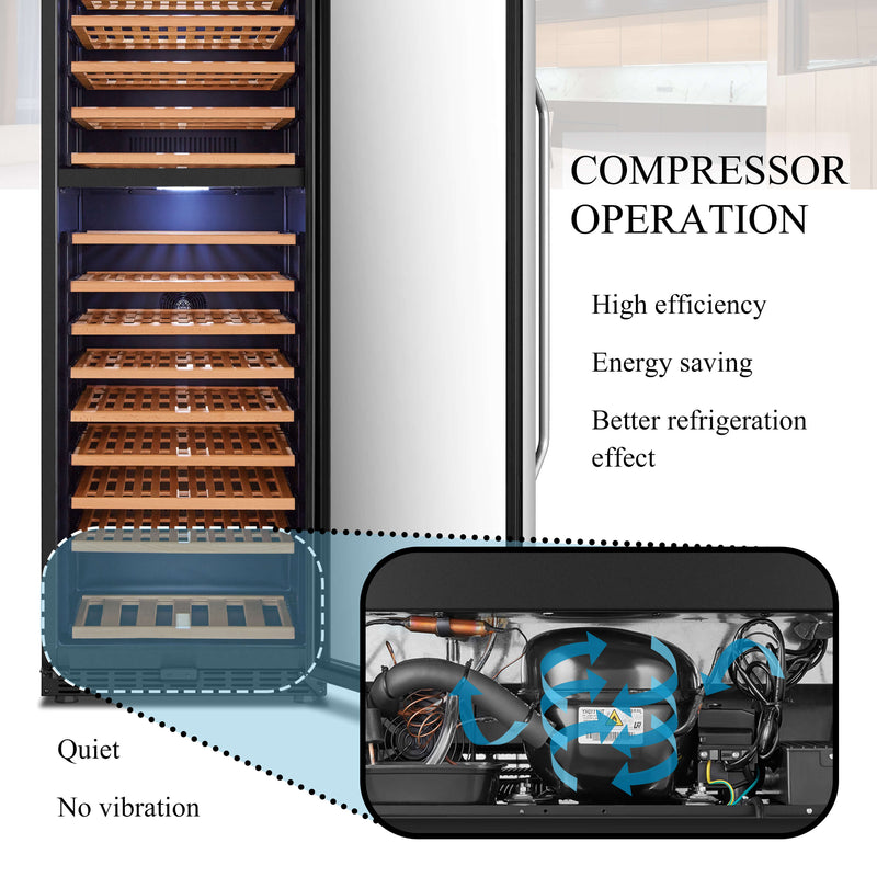 Lanbo 154 Bottle Dual Zone Wine Cooler