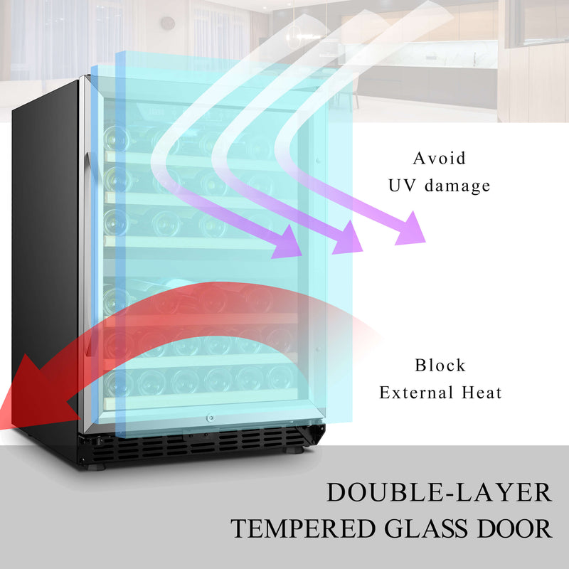 Lanbo 44 Bottle Dual Zone Wine Cooler