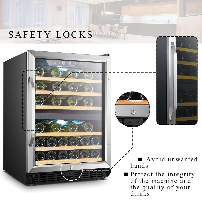 Lanbo 44 Bottle Dual Zone Wine Cooler
