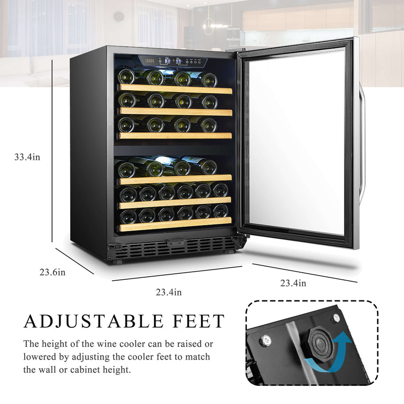 Lanbo 44 Bottle Dual Zone Wine Cooler
