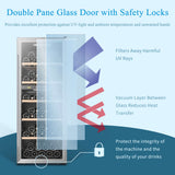 Lanbo 20 Inch 64 Bottle Dual Zone Freestanding Wine Cooler