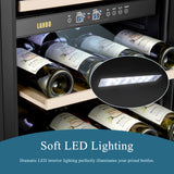 Lanbo 20 Inch 64 Bottle Dual Zone Freestanding Wine Cooler