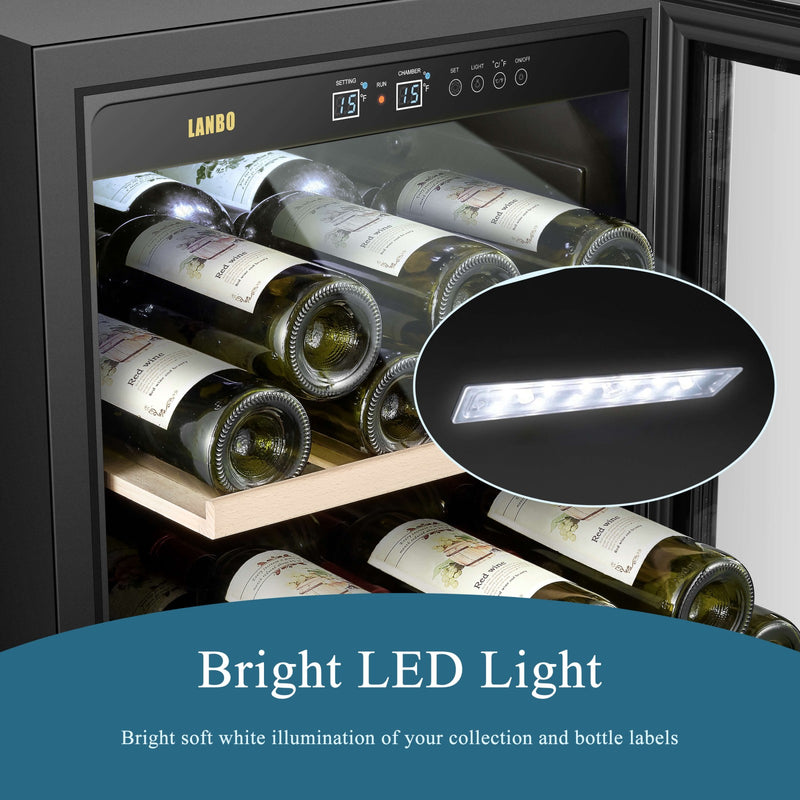 Lanbo 20 Inch 69 Bottle Freestanding Wine Cooler