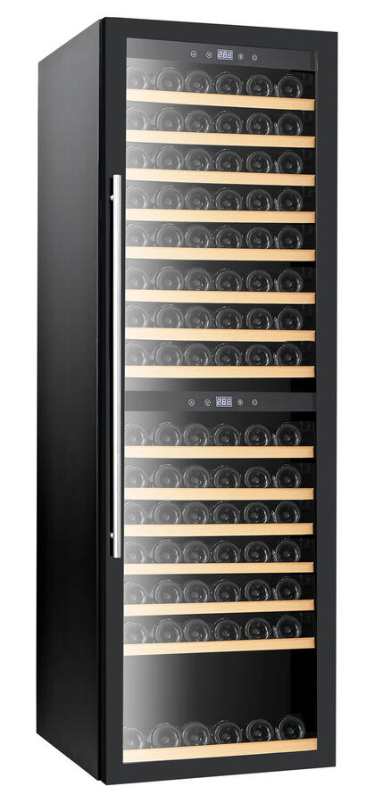 Vinovero 27" Dual Zone Wine Cooler with 181 Bottle Capacity and Black Full Glass Door