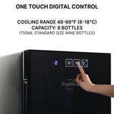 Koolatron 8 Bottle Black Wine Cooler