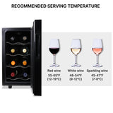 Koolatron 8 Bottle Black Wine Cooler