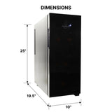 Kenmore 12 Bottle Wine Cooler Freestanding Wine Fridge