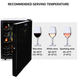 Koolatron 20 Bottle Black Wine Cooler