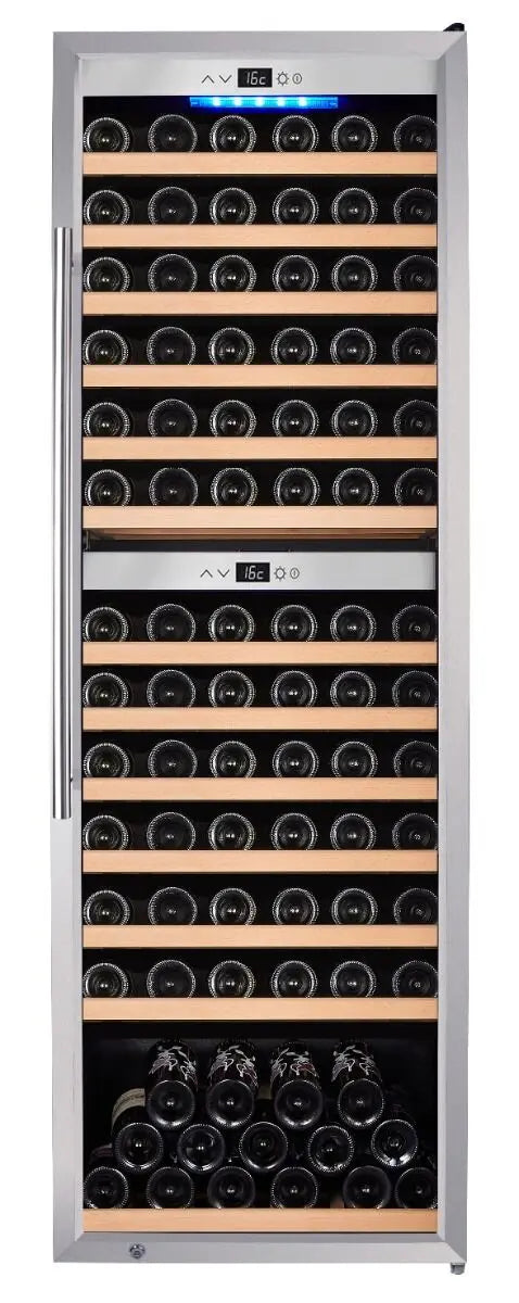 Vinovero 25" Dual Zone Wine Cooler with 126 Bottle Capacity and Stainless Steel Door